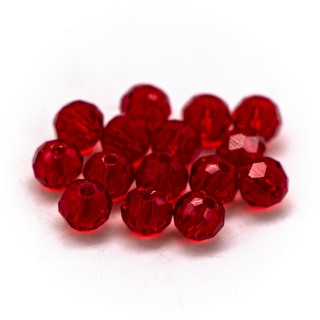 Бусины рондели 4мм (прозрачный светлый красный)